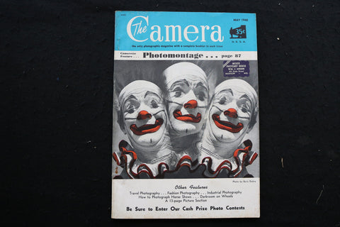 1948 MAY THE CAMERA MAGAZINE - PHOTOMONTAGE - CLOWNS COVER - K 337