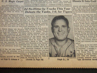1952 AUGUST 26 NEW YORK TIMES - 2D NO-HITTER BY TRUCKS THIS YEAR - NT 5792