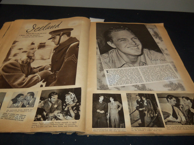 HOLLYWOOD MOVIE STARS SCRAPBOOK - CUMMINGS - MILLAND - GREAT PHOTOS - 31A