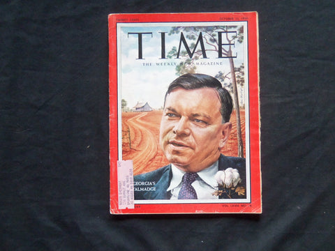 1956 OCTOBER 15 TIME MAGAZINE - GEORGIA'S HERMAN TALMADGE - T 1559