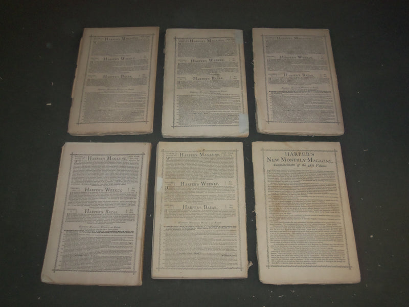 1873 HARPER'S MONTHLY MAGAZINE -LOT OF 12 -COMPLETE YEAR - STORIES & ADS-WR 518D