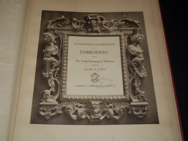 1890 HAND-MADE LACES & EMBROIDERY MUSEUM STUDIES VOLUME LOT OF 2 - #32