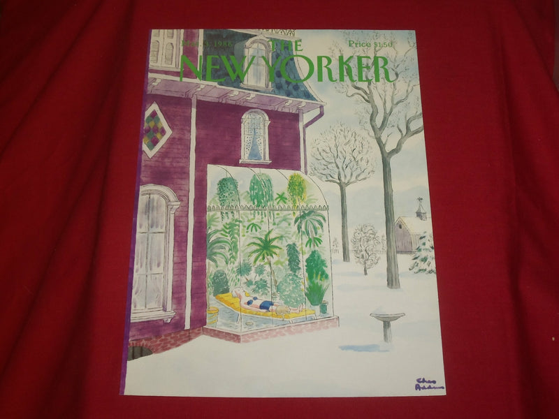 1986 MARCH 3 NEW YORKER MAGAZINE FRONT COVER ONLY - GREAT ART FOR FRAMING