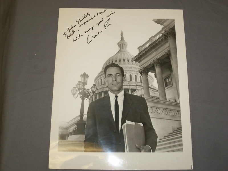 RHODE ISLAND SENATOR CLAIBORNE PELL 8 X 10 AUTOGRAPHED PHOTO - J 4055
