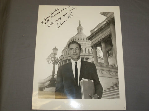 RHODE ISLAND SENATOR CLAIBORNE PELL 8 X 10 AUTOGRAPHED PHOTO - J 4055