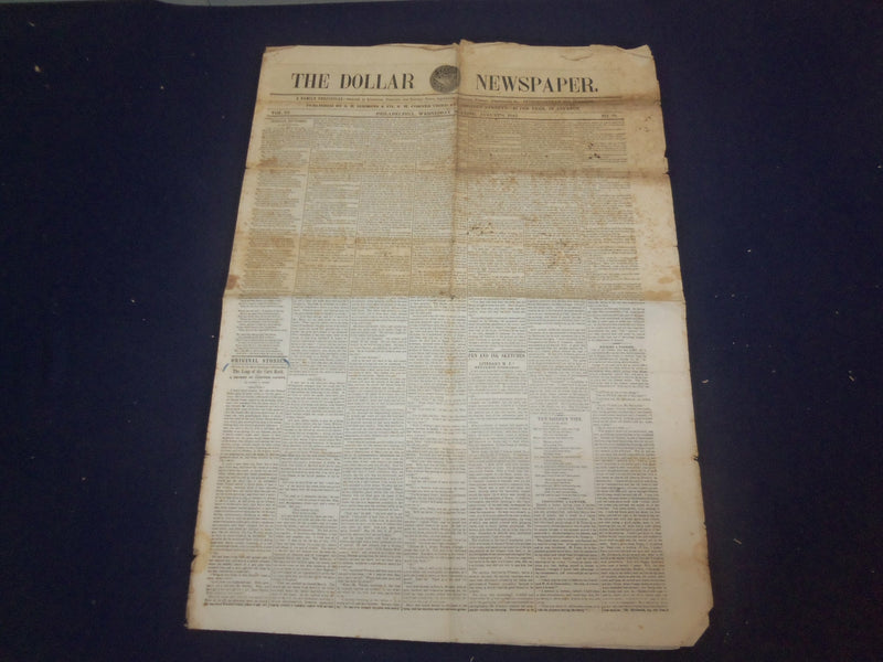 1845 AUGUST 6 & 15 THE SATURDAY EVENING POST - LOT OF 2 - DISRAELI -NP 5064