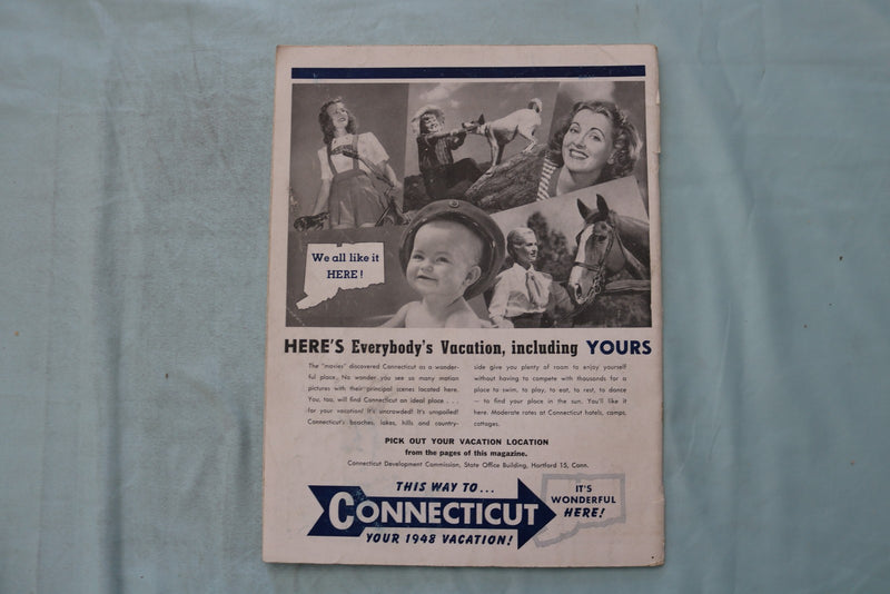 1948 CONVENIENT CONNECTICUT MAGAZINE - A BEAUTIFUL MODEL COVER - E 26567