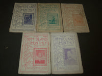 1898-1899 THE MIDLAND MONTHLY MAGAZINE LOT OF 13 - NICE PHOTOS - WR 827