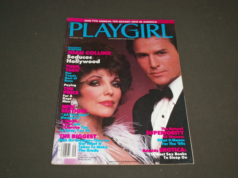 1985 SEPTEMBER PLAYGIRL MAGAZINE - JOAN COLLINS AND MICHAEL NADER - SP 9269