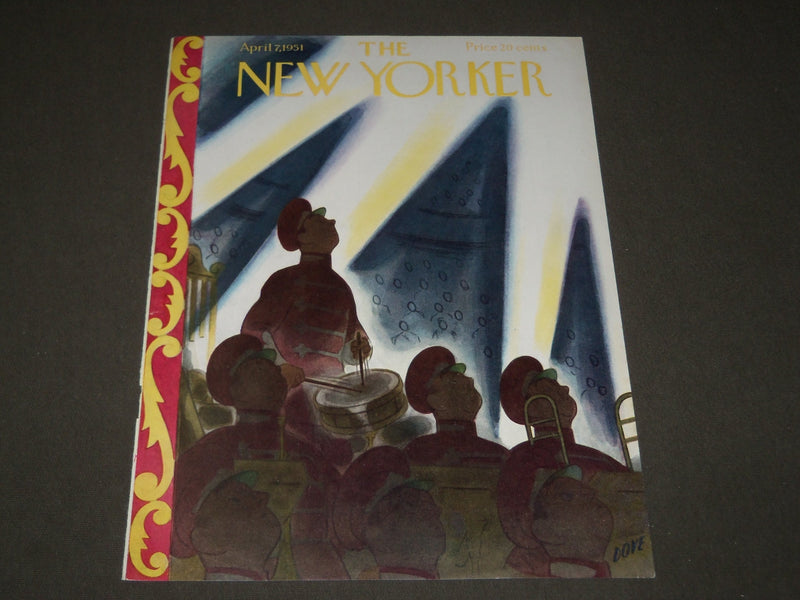 1951 APRIL 7 NEW YORKER MAGAZINE FRONT COVER ONLY - GREAT ART FOR FRAMING