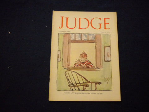 1926 NOVEMBER 27 JUDGE MAGAZINE -AIN'T YOUSE FOLKS HAVIN' TOIKEY TO-DAY?- B 435N