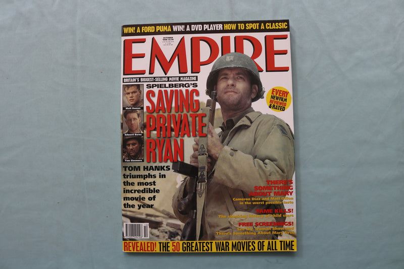 1998 OCTOBER EMPIRE MAGAZINE - TOM HANKS - SAVING PRIVATE RYAN COVER - E 19628
