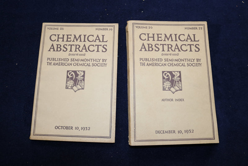 1932-1933 CHEMICAL ABSTRACTS SEMI-MONTHLY MAGAZINE - LOT OF 19 - O 3382