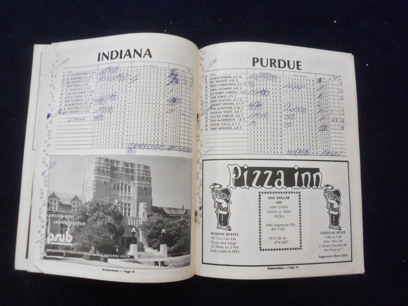 1977 FEB 20 COLLEGE BASKETBALL PROGRAM - PURDUE UNIV VS. INDIANA UNIV- SP 1533T