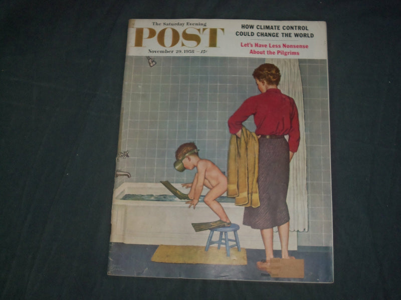 1958 NOVEMBER 29 THE SATURDAY EVENING POST MAGAZINE- ILLUSTRATED COVER- SP 2481L
