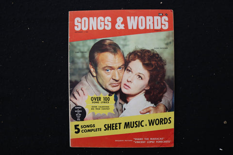 1954 SEP SONGS & WORDS MAGAZINE - GARY COOPER & SUSAN HAYWARD COVER - E 25860