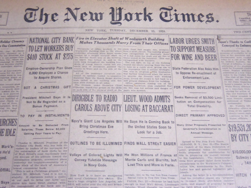 1924 DECEMBER 23 NEW YORK TIMES - LABOR URGES SMITH TO SUPPORT MEASURE - NT 6890