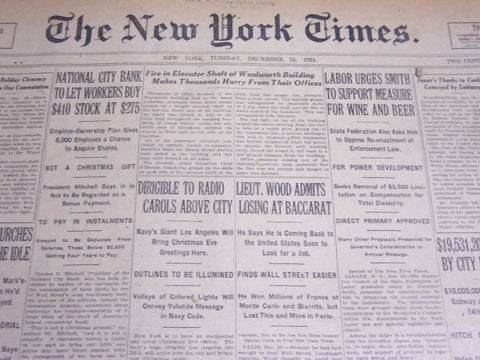 1924 DECEMBER 23 NEW YORK TIMES - LABOR URGES SMITH TO SUPPORT MEASURE - NT 6890