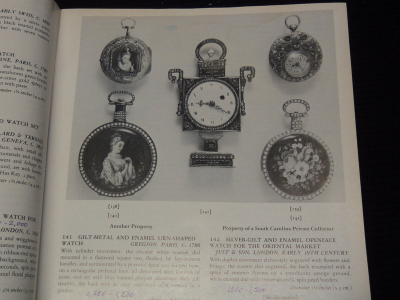 1966-1975 FINE WATCHES AND VERTU AUCTION CATALOGS LOT OF 7 - O 2820B