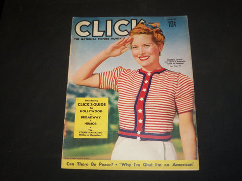 1940 JANUARY CLICK MAGAZINE-BRENDA JOYCE COVER, PHOTOS & ARTICLES INSIDE-ST 5305