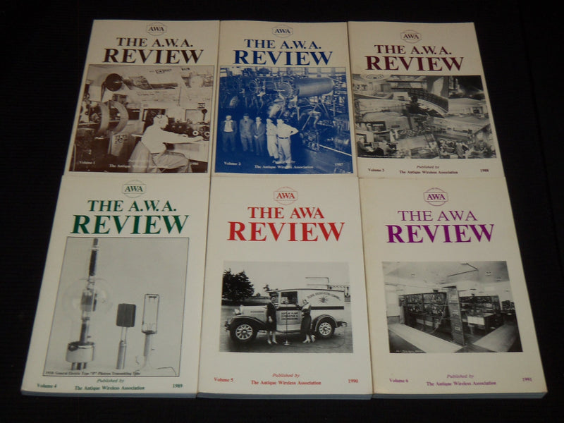 1986-1991 THE A. W. A. REVIEW MAGAZINE LOT OF 6 - ANTIQUE WIRELESS - O 3078L
