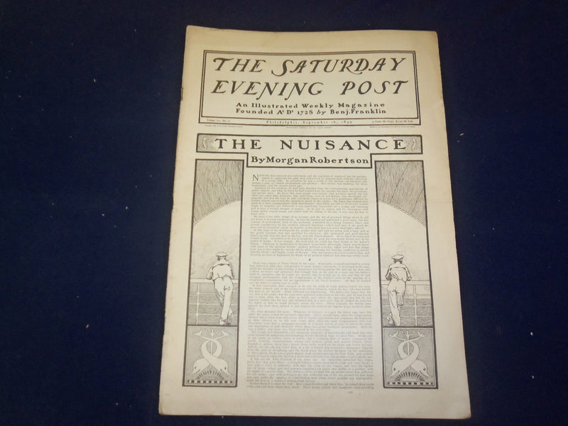 1899 SEPTEMBER 16 THE SATURDAY EVENING POST MAGAZINE - THE NUISANCE - B 6716