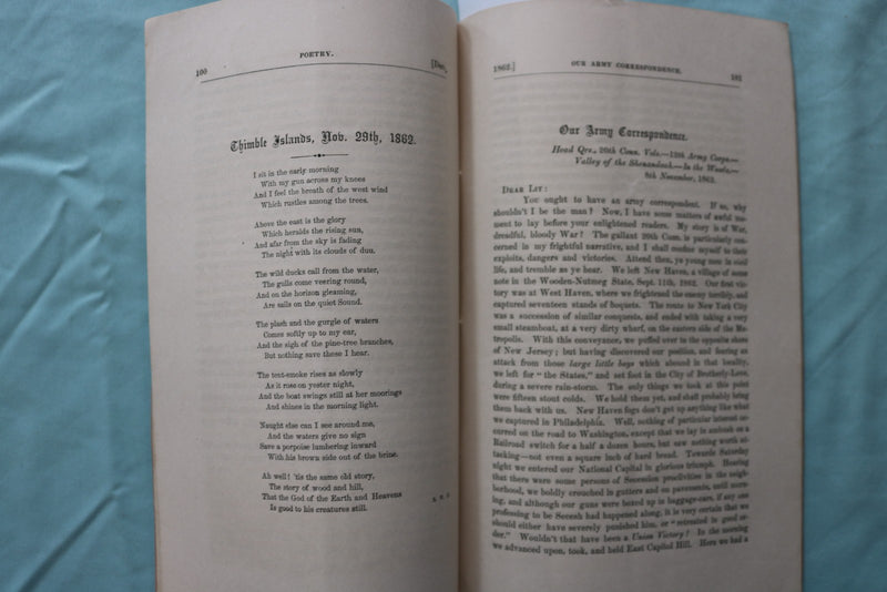 162-1863 YALE LITERARY MAGAZINE - LOT OF 2 - K 3284