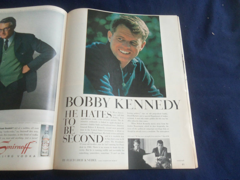1963 MAY 21 LOOK MAGAZINE - BOBBY KENNEDY: HE HATES TO BE SECOND - LK 76