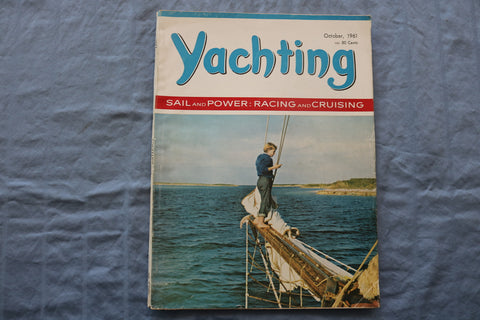 1961 OCTOBER YACHTING MAGAZINE - RACING AND CRUISING COVER - E 9439