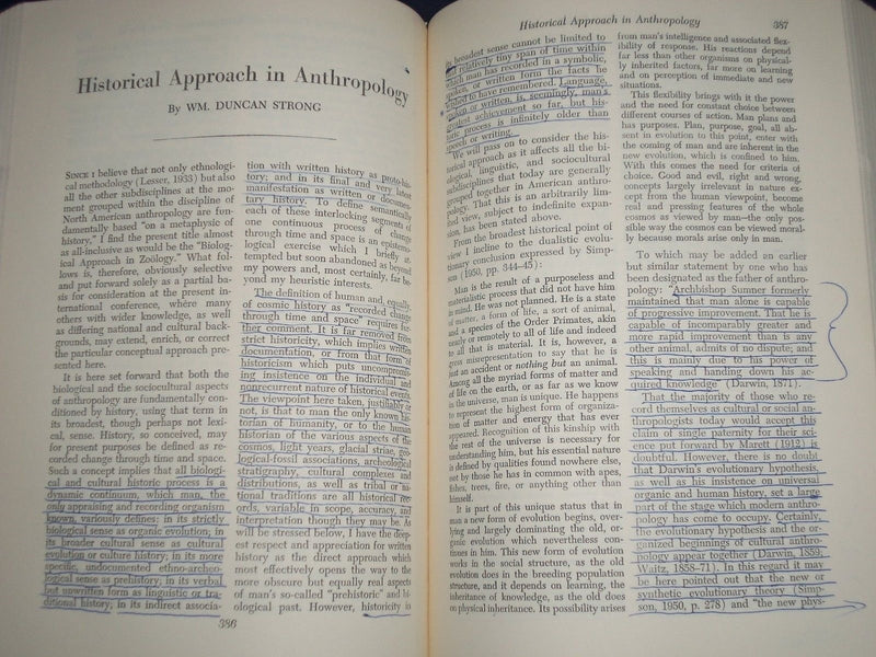 1955 ANTHROPOLOGY TODAY AN ENCYCLOPEDIC INVENTORY BY A. L. KROEBER - KD 2309