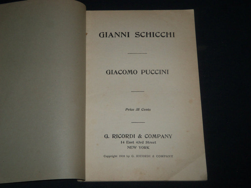 1898 GIACOMO PUCCINI LIBRETTOS PROGRAM LOT OF 3 - LA BOHEME - SCHICCHI - J 4089