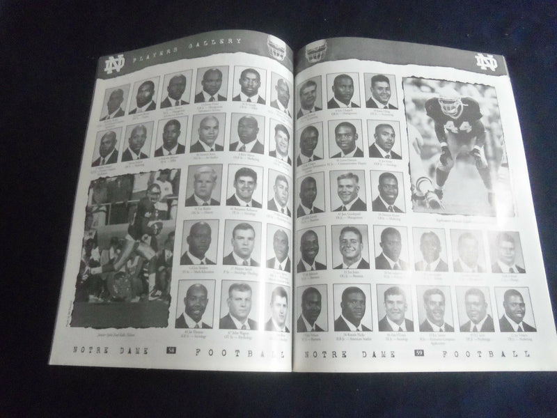 1998 OCT 3 FOOTBALL PROGRAM - NOTRE DAME VS STANFORD UNIVERSITY - SP 1213H
