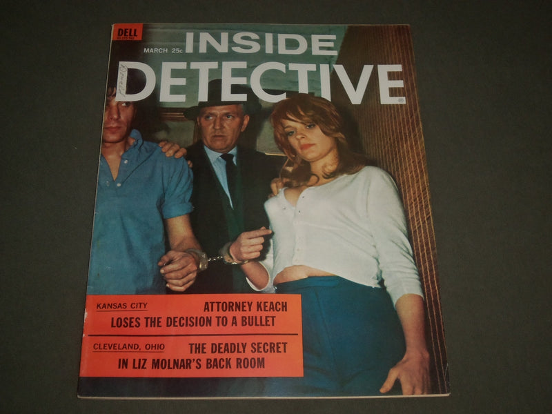1963 MARCH INSIDE DETECTIVE MAGAZINE - LIZ MOLNAR'S BACK ROOM SECRET - SP 8100