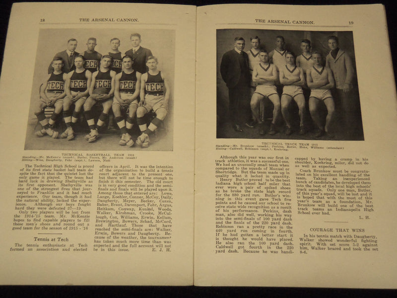 1914-1918 THE ARSENAL CANNON ANNUALS LOT OF 6 - TECH HIGH SCHOOL - O 2596G