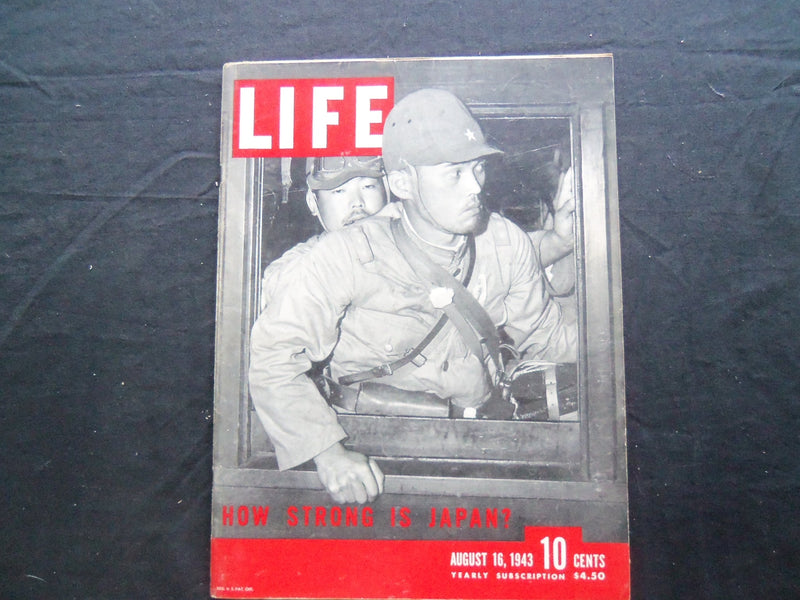 1943 AUGUST 16 LIFE MAGAZINE - JAPANESE SOLDIERS - L 352