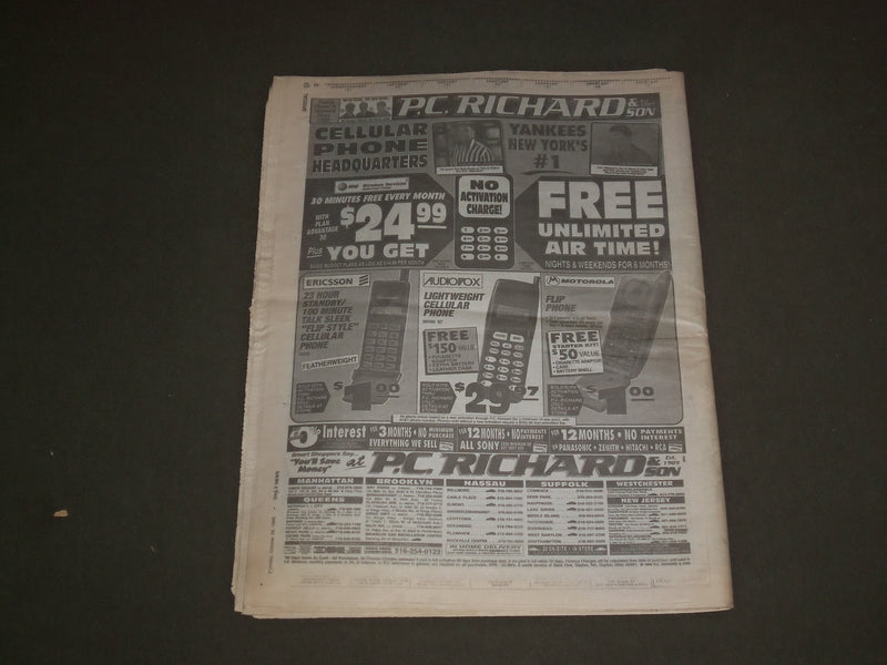 1996 OCTOBER 28 NEW YORK DAILY NEWS - NEW YORK YANKESS WIN WORLD SERIES- NP 3053