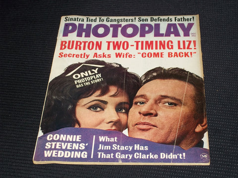 1963 DECEMBER PHOTOPLAY MAGAZINE - RICHARD BURTON & LIZ TAYLOR COVER - E 16632