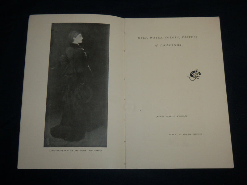 1911 OILS WATER COLORS PASTELS & DRAWINGS BOOK BY JAMES WHISTLER - J 6792