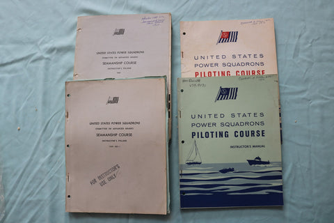 1959-1966 U.S. POWER SQUADRONS - SEAMSANSHIP PILOTING COURSE - LOT OF 4 - O 3936