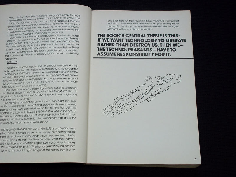 1980 THE TECHNO/PEASANT SURVIVAL MANUAL SOFTCOVER BOOK - KD 7632