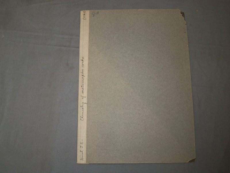 1863 ON THE CHEMICAL AND MINERALOGICAL RELATIONS OF METAMORPHIC ROCKS - J 4925