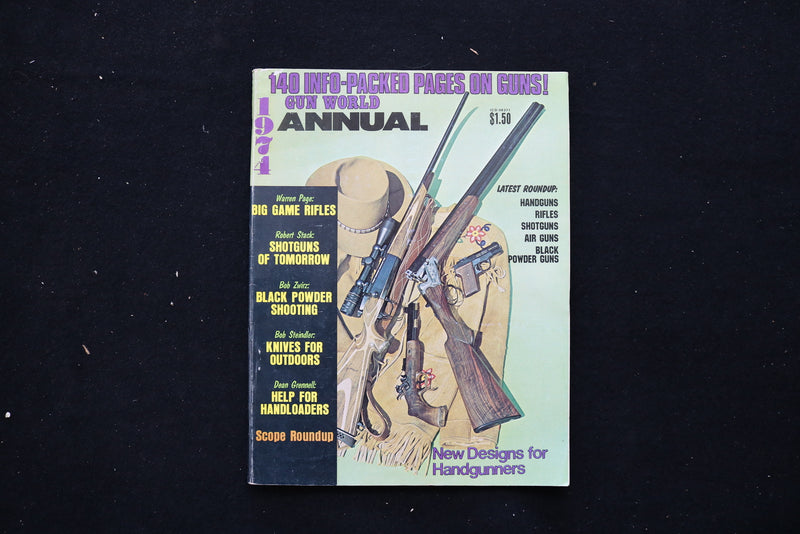 1974 NEW DESIGNS FOR HANDGUNNERS GUN WORLD ANNUAL MAGAZINE - SP 4192X