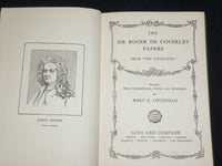 1925 THE SIR ROGER DE COVERLEY PAPERS HARDCOVER BOOK BY LITCHFIELD - KD 7518