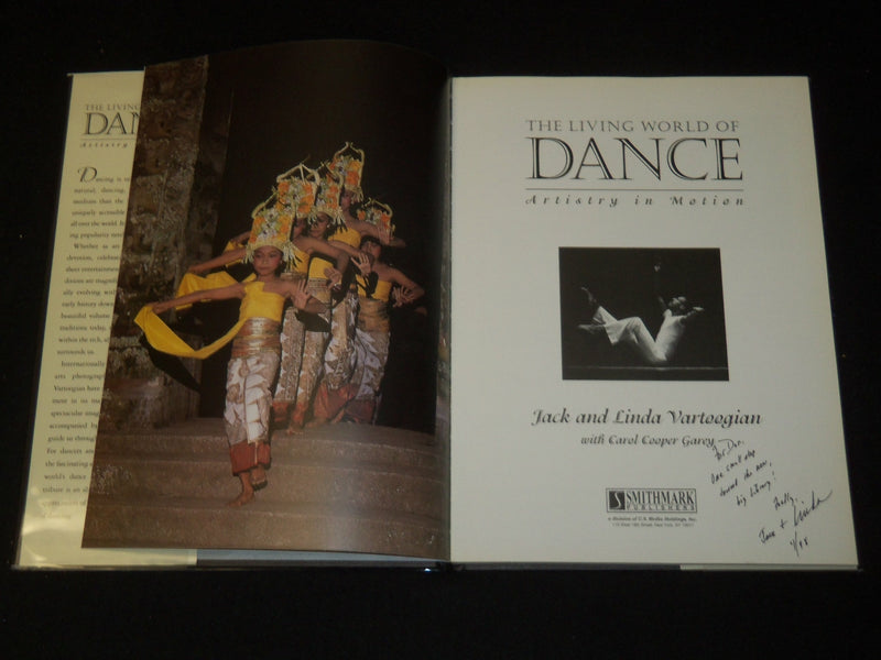 1997 THE LIVING WORLD OF DANCE BOOK INSCRIBED BY JACK & LINDA VARTOOGIAN- I 1859