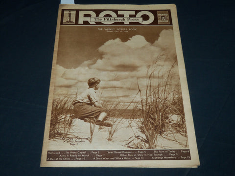1938 OCTOBER 30 THE PITTSBURGH PRESS SUNDAY ROTO SECTION - DAY DREAMER - NP 4496