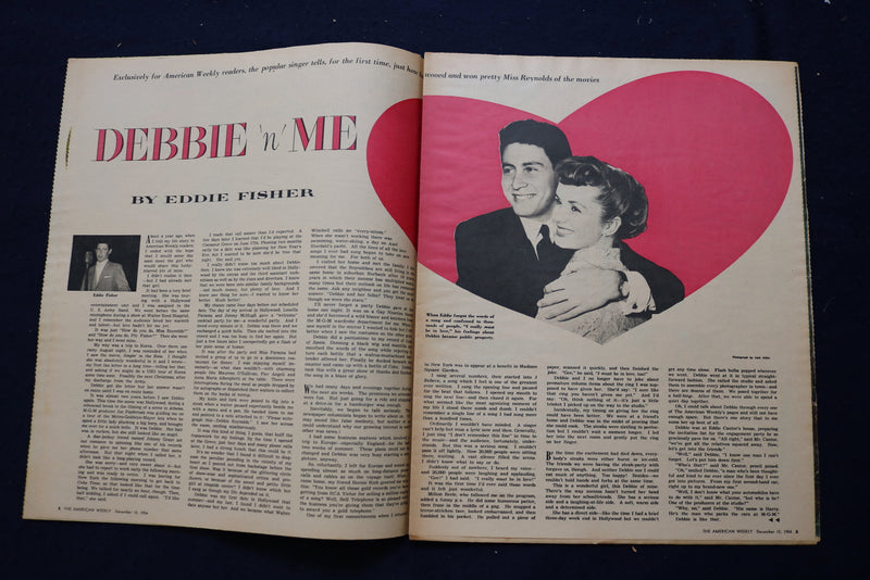 1954 DEC 12 AMERICAN WEEKLY MAGAZINE-REYNOLDS-FISHER ARTICLE AND PHOTO - E 23263