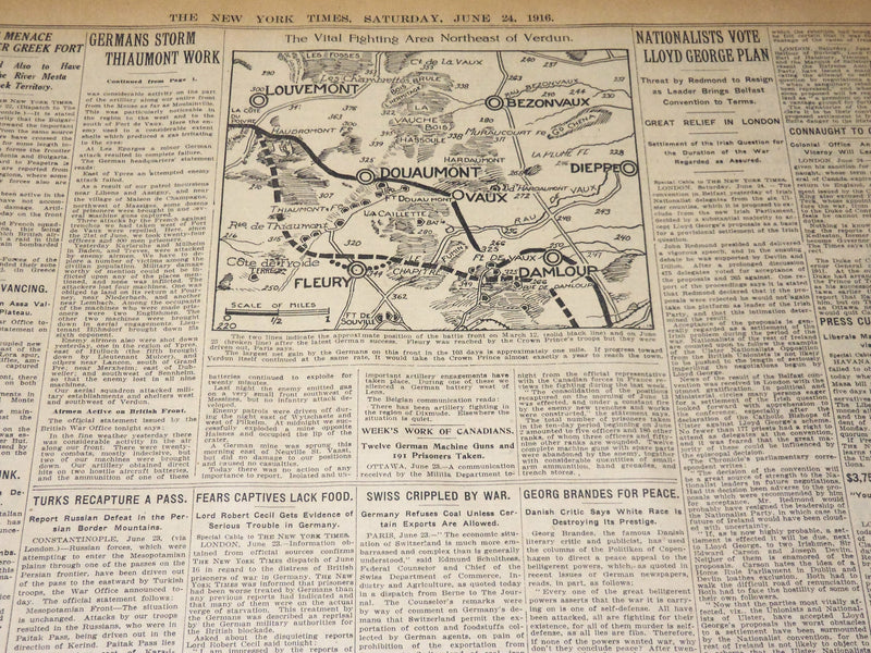 1916 JUNE 24 NEW YORK TIMES - MASSACRE OF TWO TROOPS IN CARRIZAL AMBUSH- NT 8623