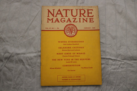1936 JANUARY NATURE MAGAZINE - ST 6922A