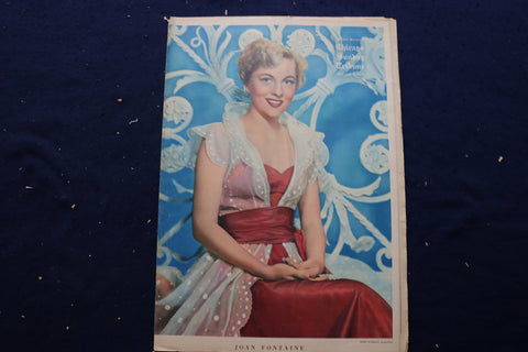 1951 FEBRUARY 4 CHICAGO TRIBUNE MAGAZINE - JOAN FONTAINE COVER - E 22865