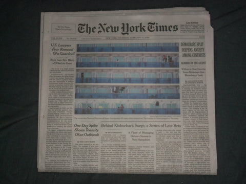 2020 FEBRUARY 13 NEW YORK TIMES-DEMOCRATS SPLIT DEEPENS ANXIETY AMOUNG CENTRISTS